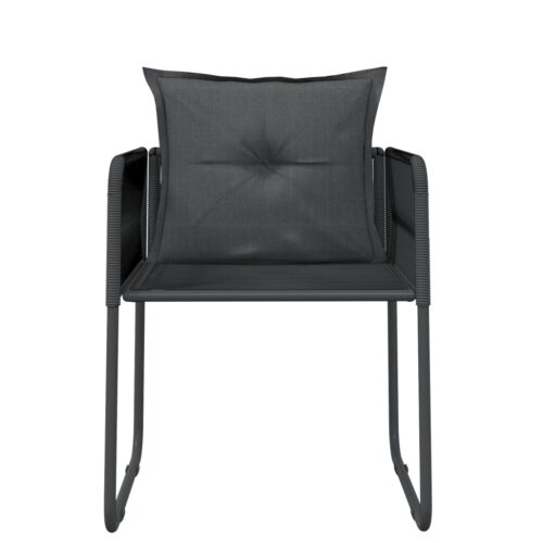 5-Piece Garden Dining Set Black - Image 6