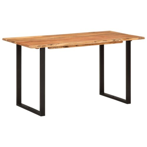Dining Table 140x70x76cm Solid Acacia Wood - Image 9