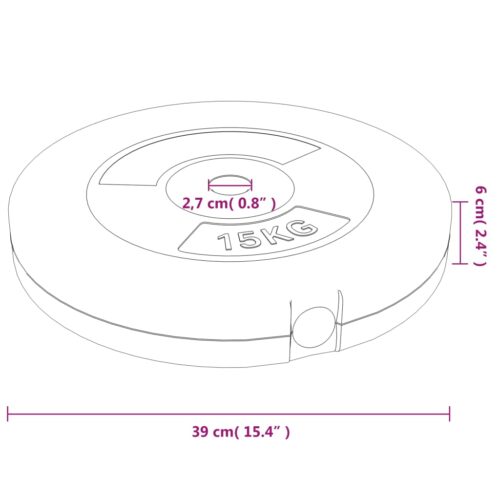 Weight Plates 2pcs 30 kg Cement - Image 6