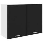 Hanging Cabinet Black 80x31x60cm Engineered Wood