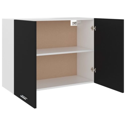 Hanging Cabinet Black 80x31x60cm Engineered Wood - Image 5