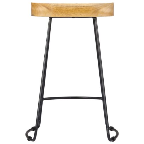 Gavin Bar Stools 2pcs Solid Mango Wood - Image 4