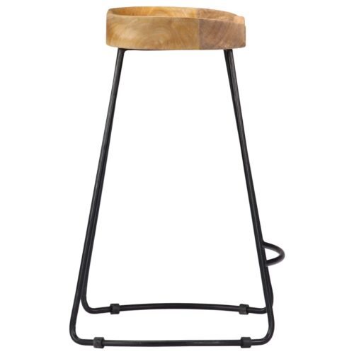 Gavin Bar Stools 2pcs Solid Mango Wood - Image 5