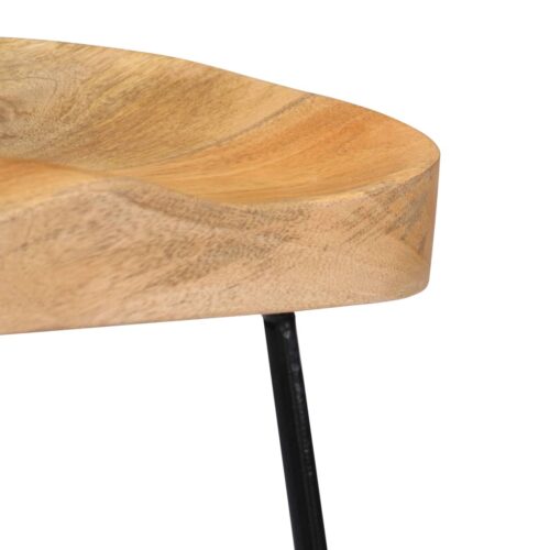 Gavin Bar Stools 2pcs Solid Mango Wood - Image 6