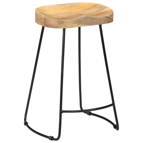 Gavin Bar Stools 2pcs Solid Mango Wood - Image 11