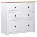 Sideboard White 80x40x83cm Pinewood Panama Range