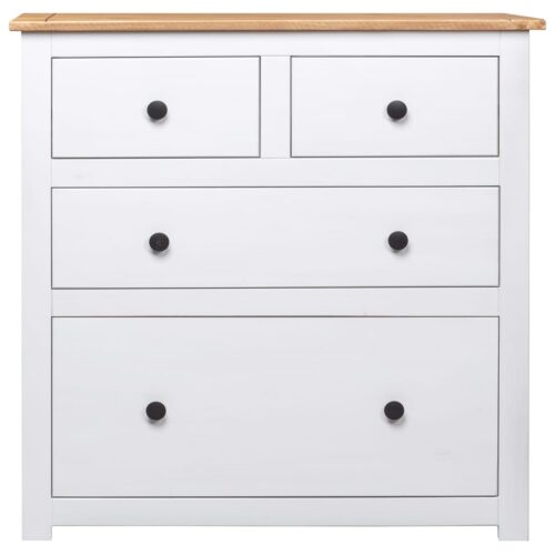 Sideboard White 80x40x83cm Pinewood Panama Range - Image 3