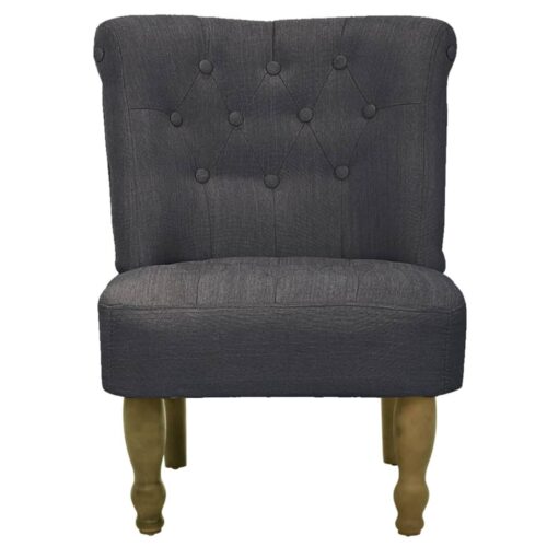 French Chair Grey Fabric - Image 3