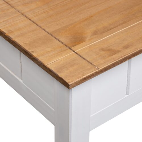 Coffee Table White 100x60x45cm Solid Pine Wood Panama Range - Image 7