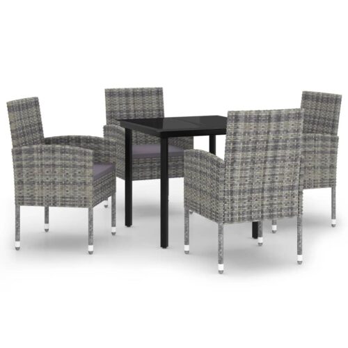 5-Piece Garden Dining Set Anthracite
