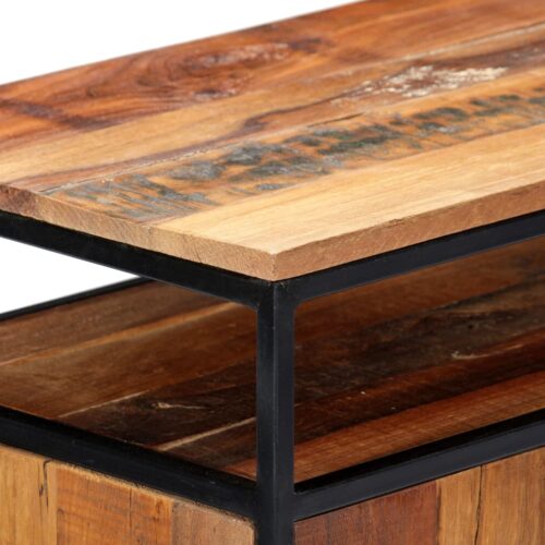 Side Cabinet 60x35x76cm Solid Reclaimed Wood Steel - Image 4