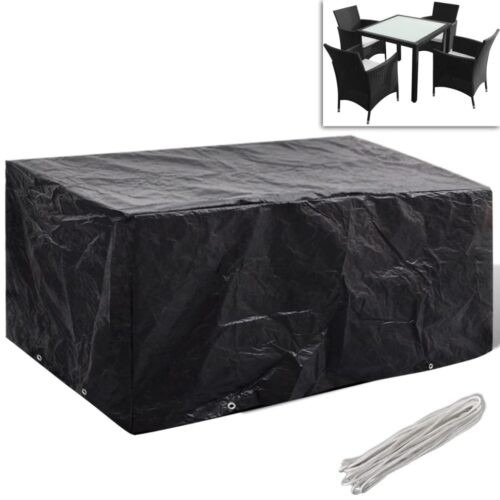 Garden Furniture Covers 2pcs 4 Person Poly Rattan Set 8 Eyelets 180x140cm - Image 2