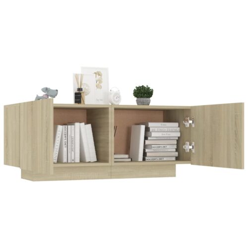 Wooden Entertainment Unit TV Stand Cabinet Console Storage Shelf Table Rack Oak - Image 4