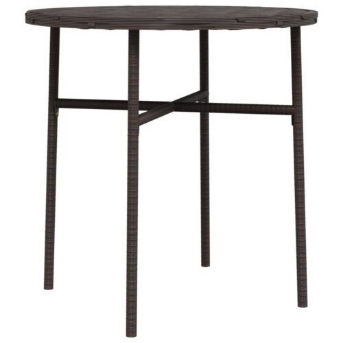 Tea Table Brown 45cm Poly Rattan