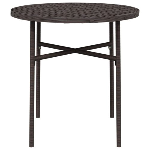Tea Table Brown 45cm Poly Rattan - Image 3