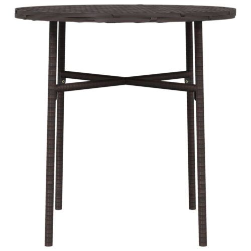 Tea Table Brown 45cm Poly Rattan - Image 4