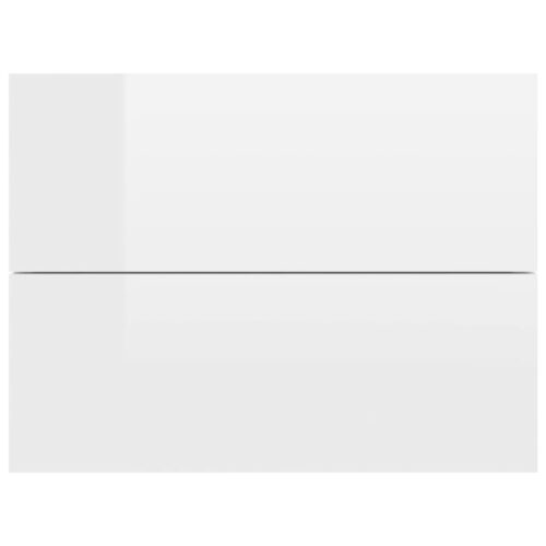 Bedside Cabinets 2pcs High Gloss White 40x30x30cm Engineered Wood - Image 5