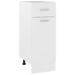 Drawer Bottom Cabinet White 30x46x81.5cm Engineered Wood