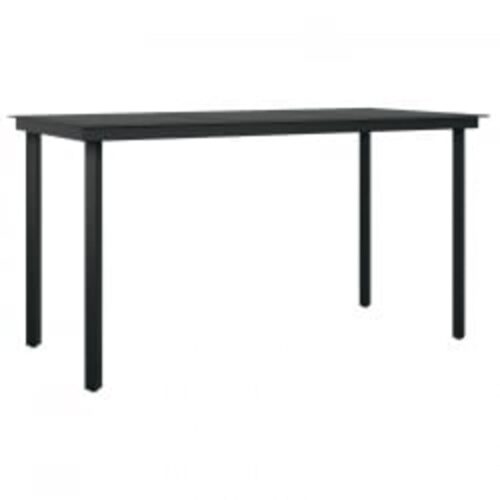 5-Piece Outdoor Dining Set with Cushions Grey Black - Image 6