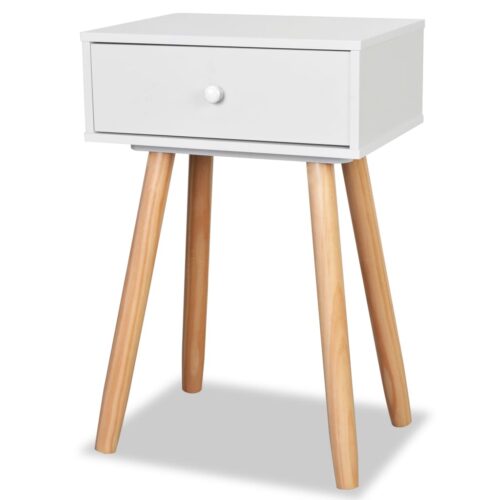 Bedside Tables 2pcs Solid Pinewood 40x30x61cm White - Image 3