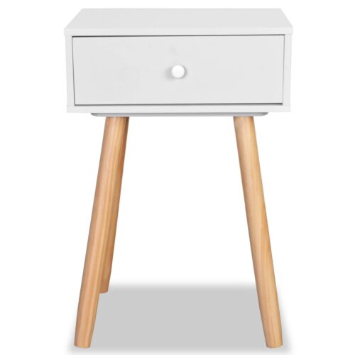 Bedside Tables 2pcs Solid Pinewood 40x30x61cm White - Image 4
