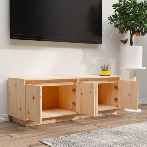 TV Cabinet 110x34x40cm Solid Wood Pine - Image 3