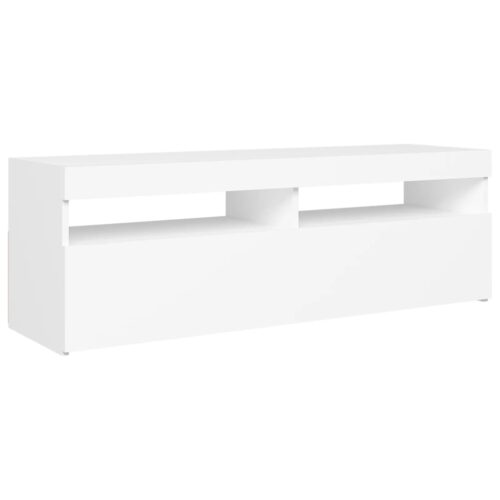 TV Cabinet with LED Lights White 120x35x40cm - Image 7