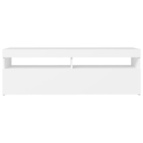TV Cabinet with LED Lights White 120x35x40cm - Image 8