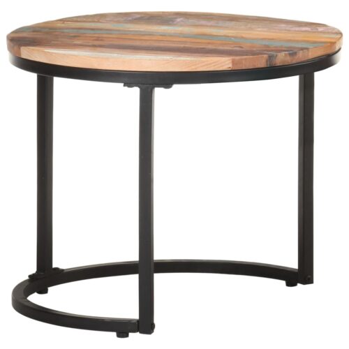 Side Tables 3pcs Solid Reclaimed Wood - Image 4