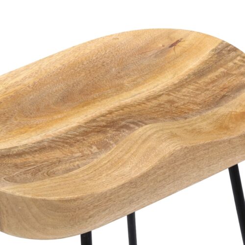 Gavin Bar Stools 2pcs Solid Mango Wood - Image 6