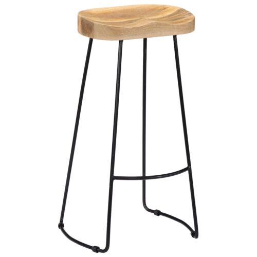 Gavin Bar Stools 2pcs Solid Mango Wood - Image 10