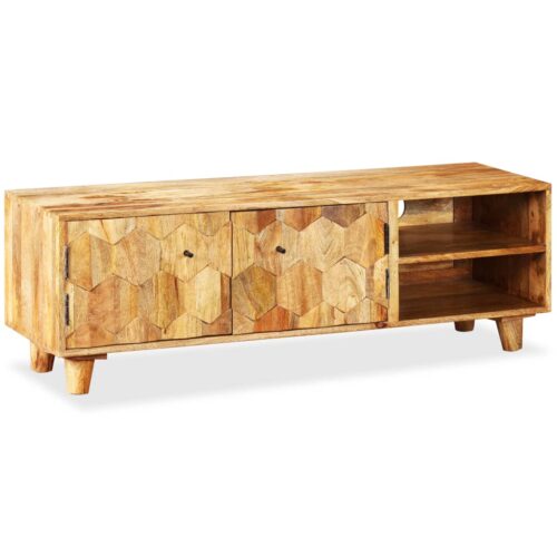 TV Cabinet Solid Mango Wood 118x35x40cm - Image 2