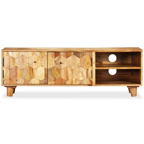 TV Cabinet Solid Mango Wood 118x35x40cm - Image 3