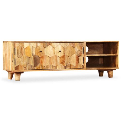 TV Cabinet Solid Mango Wood 118x35x40cm - Image 9