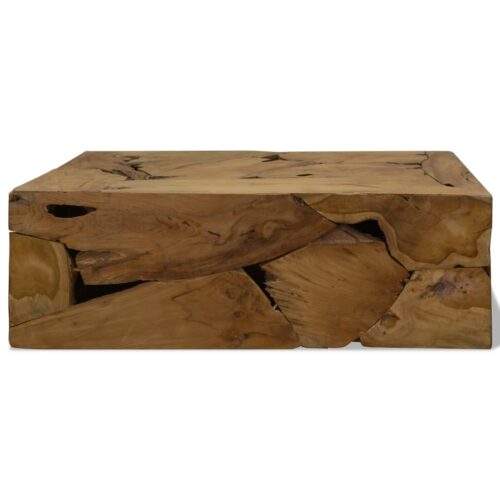 Coffee Table 90x50x30cm Genuine Teak Brown - Image 2
