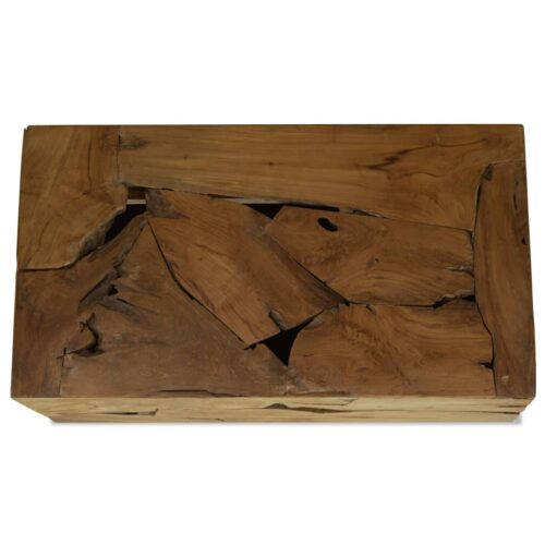 Coffee Table 90x50x30cm Genuine Teak Brown - Image 3