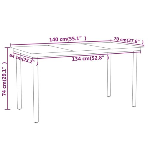 7-Piece Garden Dining Set Black Outdoor Patio Lounge Furniture - Image 8