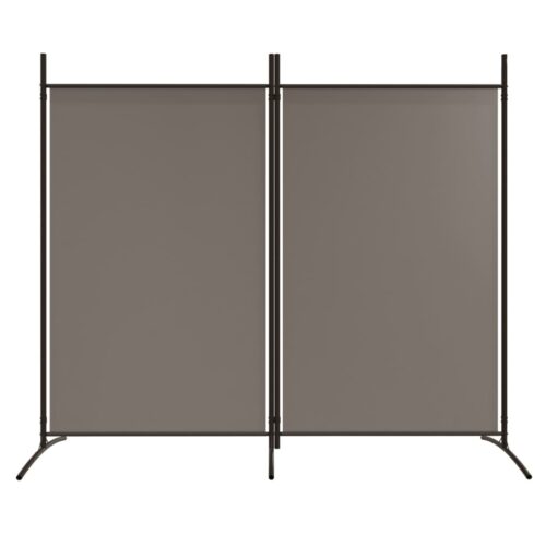 2-Panel Room Divider Anthracite 175x180cm Fabric - Image 3