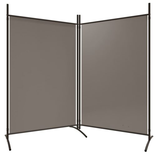 2-Panel Room Divider Anthracite 175x180cm Fabric - Image 5