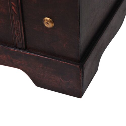Vintage Treasure Chest 66x38x40cm Wood Timber Storage Box Ottoman Antique Table - Image 7
