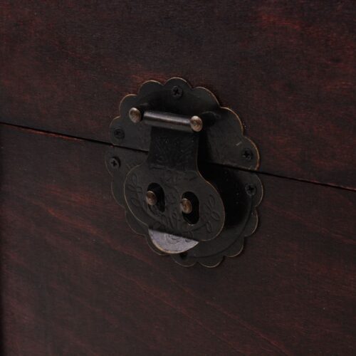 Vintage Treasure Chest 66x38x40cm Wood Timber Storage Box Ottoman Antique Table - Image 8