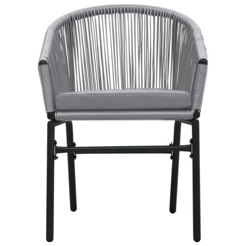 5-Piece Garden Dining Set Grey - Image 5