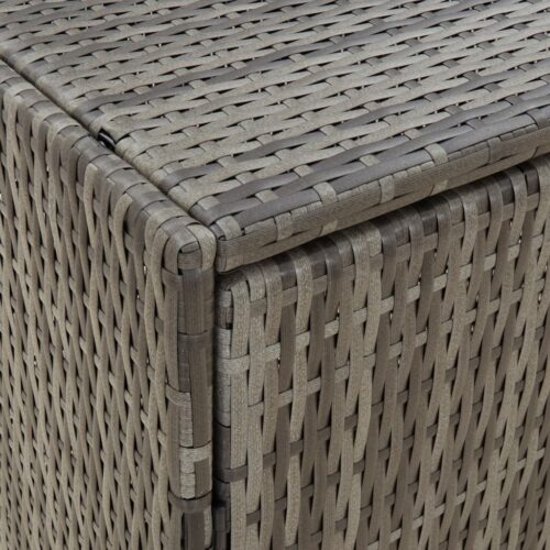 Garden Storage Cabinet Grey 198x55.5x80cm Poly Rattan - Image 7