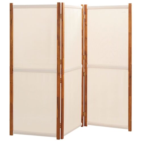 3-Panel Room Divider Cream White 210x180cm - Image 3