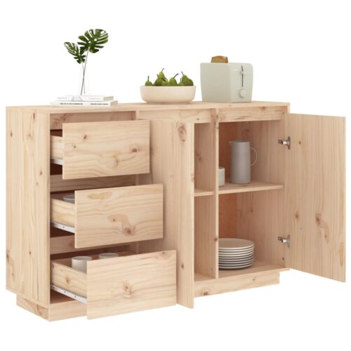 Sideboard 111x34x75cm Solid Wood Pine - Image 4