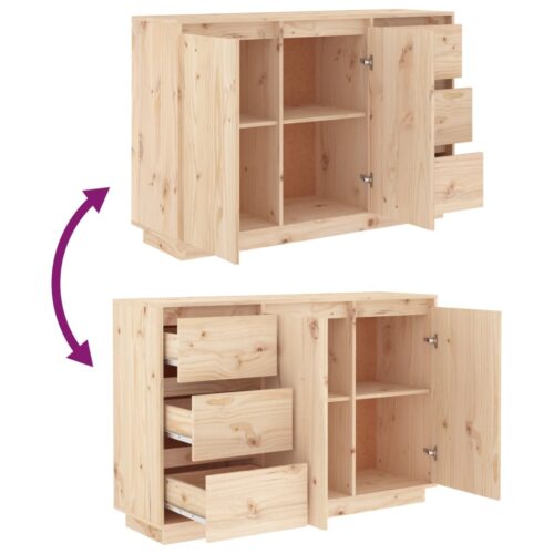 Sideboard 111x34x75cm Solid Wood Pine - Image 5