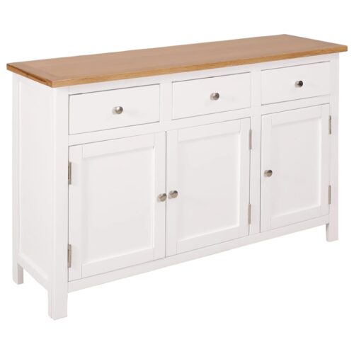 Sideboard 110x33.5x70cm Solid Oak Wood