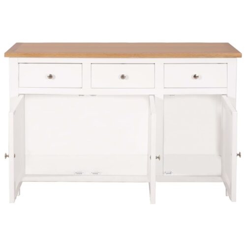 Sideboard 110x33.5x70cm Solid Oak Wood - Image 2