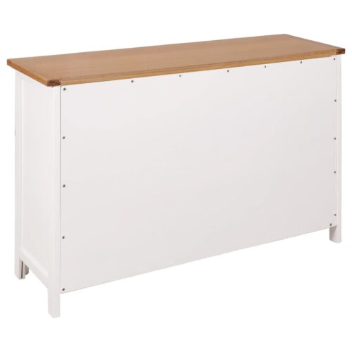 Sideboard 110x33.5x70cm Solid Oak Wood - Image 5