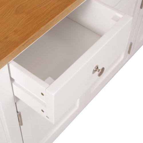 Sideboard 110x33.5x70cm Solid Oak Wood - Image 6